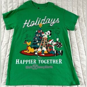 Disney T-shirt holidays are happier together XS 100% cotton